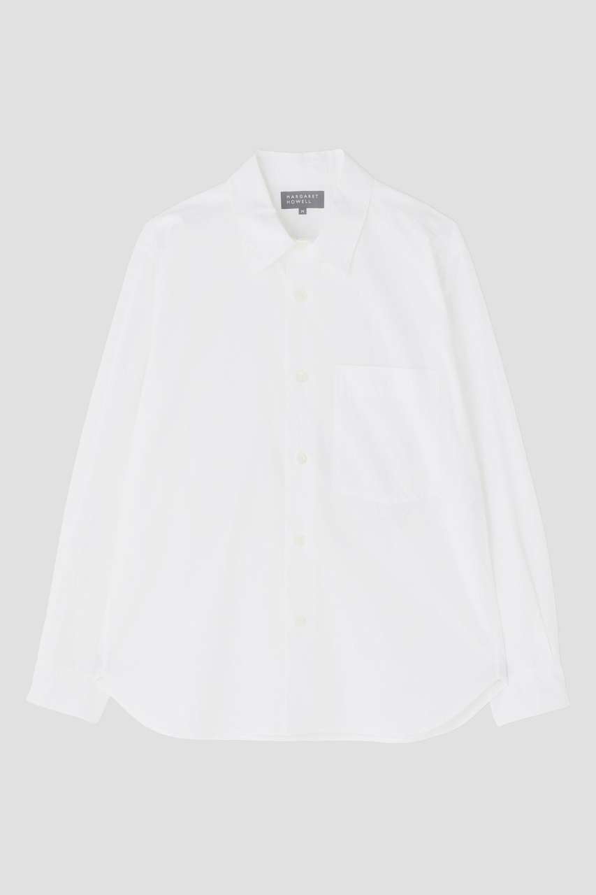 マーガレット・ハウエル メン/MARGARET HOWELL MENのPLAIN COTTON POPLIN SHIRT(ホワイト/5796150204)