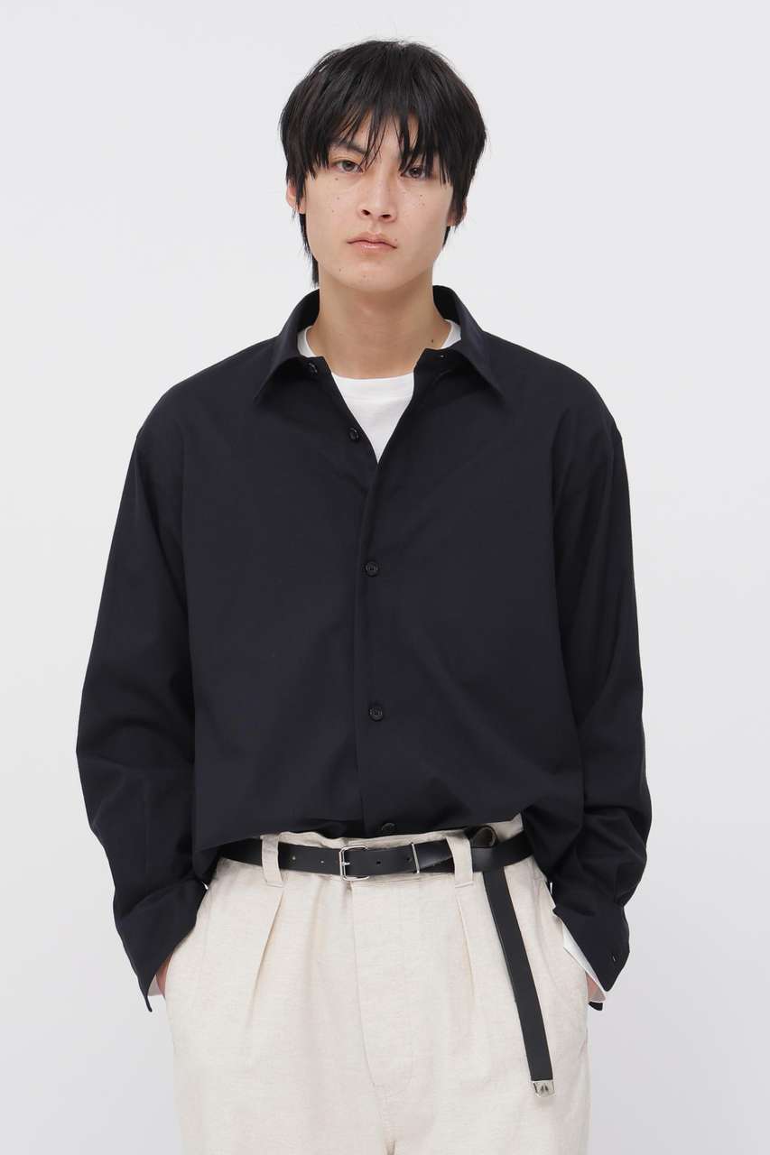 マーガレット・ハウエル メン/MARGARET HOWELL MENのSUMMER WOOL SHIRT(ブラック/5796150208)