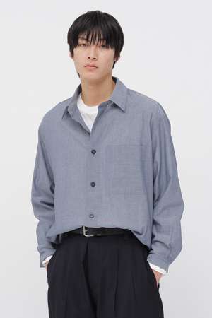 マーガレット・ハウエル メン/MARGARET HOWELL MENのCOTTON WOOL VOILE SHIRT(110400/110403)