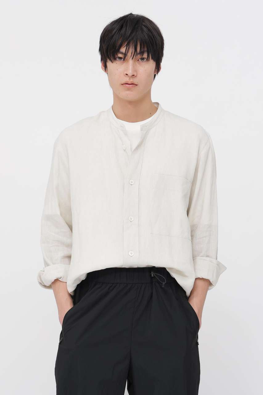 マーガレット・ハウエル メン/MARGARET HOWELL MENのSHIRTING LINEN SHIRT(ホワイト/5796150212)