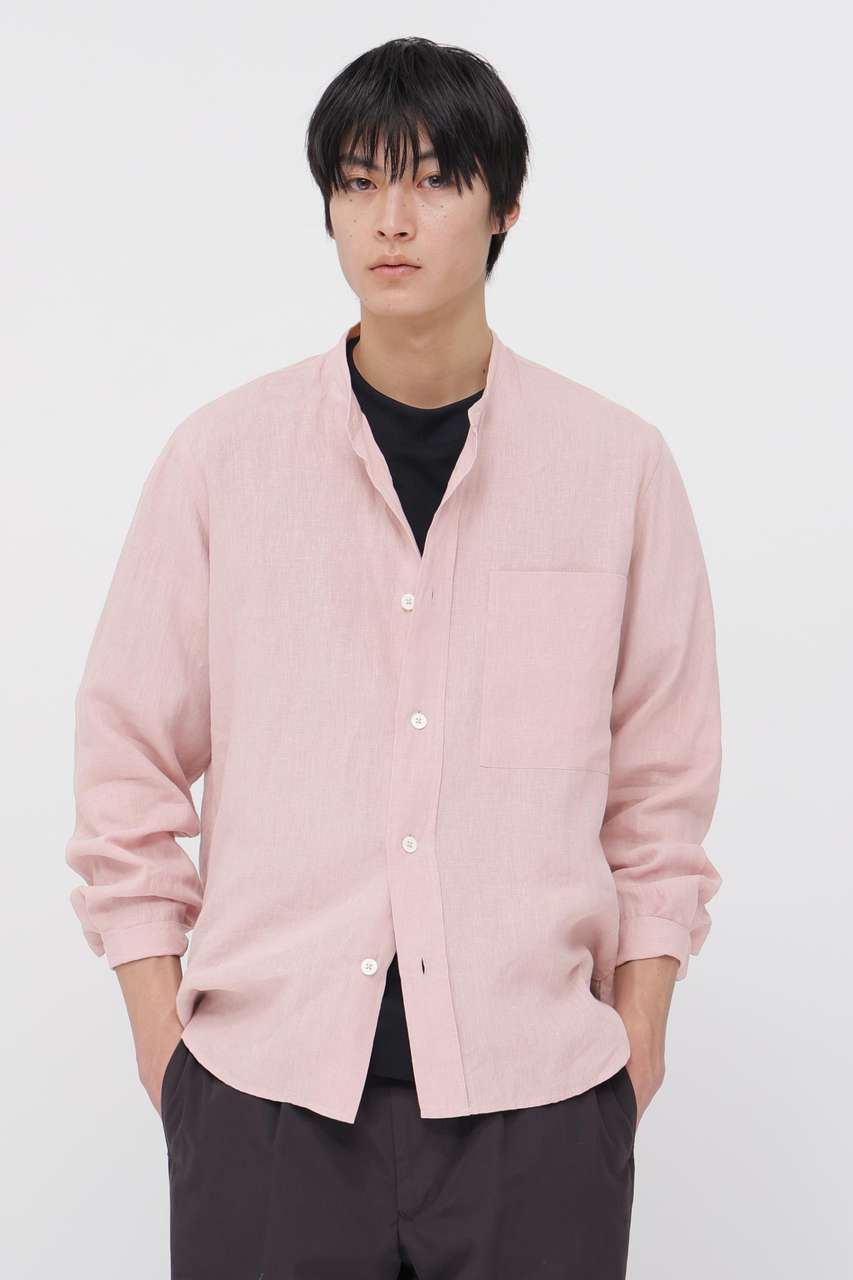 マーガレット・ハウエル メン/MARGARET HOWELL MENのSHIRTING LINEN SHIRT(ピンク/5796150212)