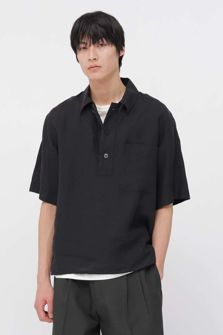 マーガレット・ハウエル メン/MARGARET HOWELL MENのSHIRTING LINEN SHIRT(ブラック/5796150213)