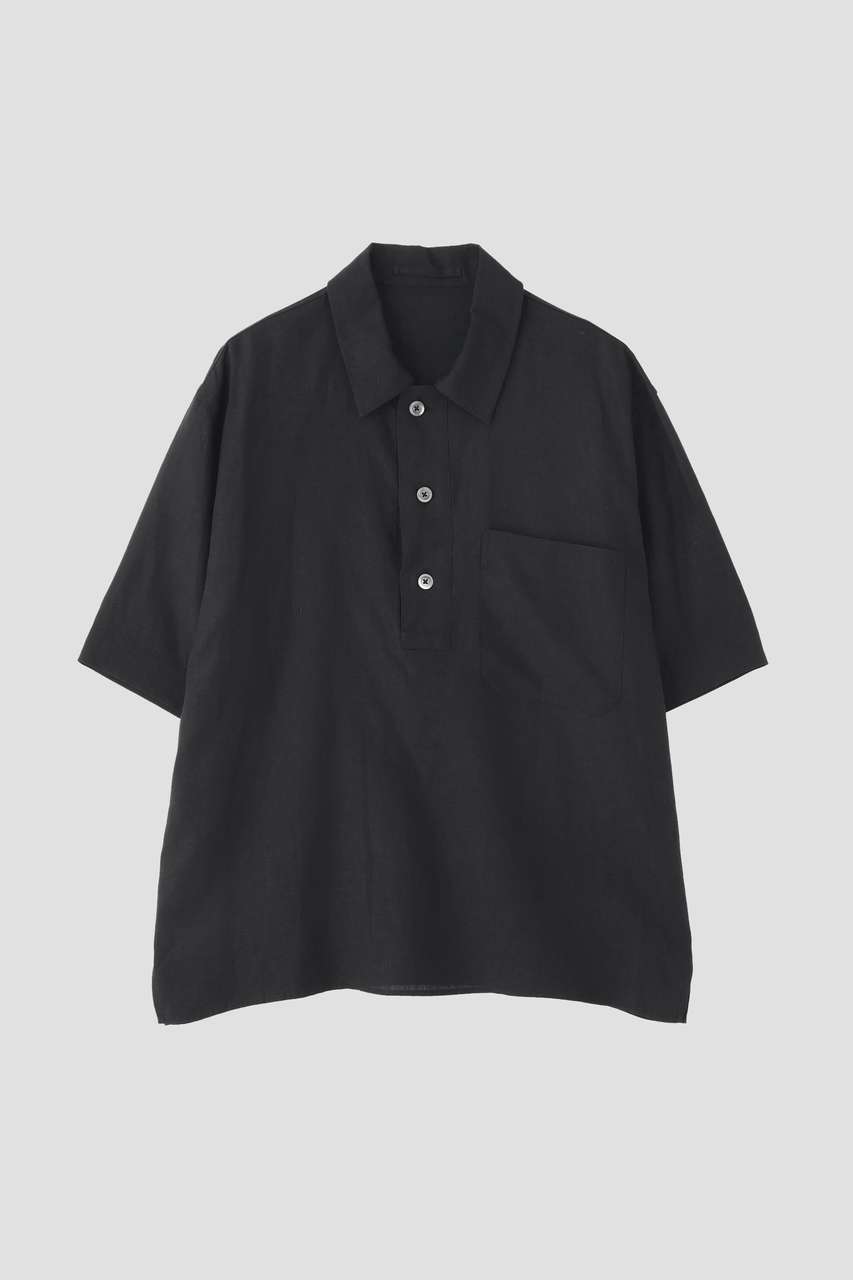 2022 美品マーガレットハウエル☆SHIRTING LINEN襟付きシャツ1黒 MARGARET HOWELL - 2022 美品マーガレットハウエル☆SHIRTING LINEN襟