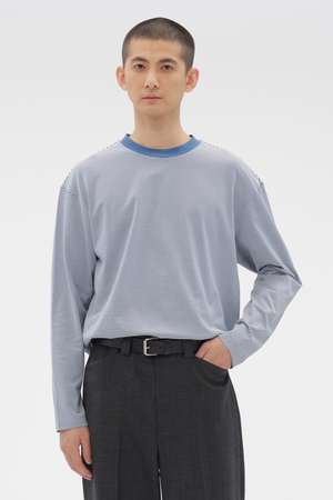 マーガレット・ハウエル メン/MARGARET HOWELL MENのCOTTON STRIPE JERSEY TOP(110100/110103)