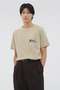 PRINTED COTTON JERSEY マーガレット・ハウエル メン/MARGARET HOWELL MEN ベージュ