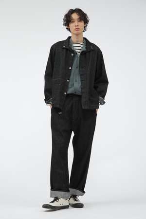 マーガレット・ハウエル メン/MARGARET HOWELL MENのCANTON LIGHT DENIM BLACK(110600/110604)