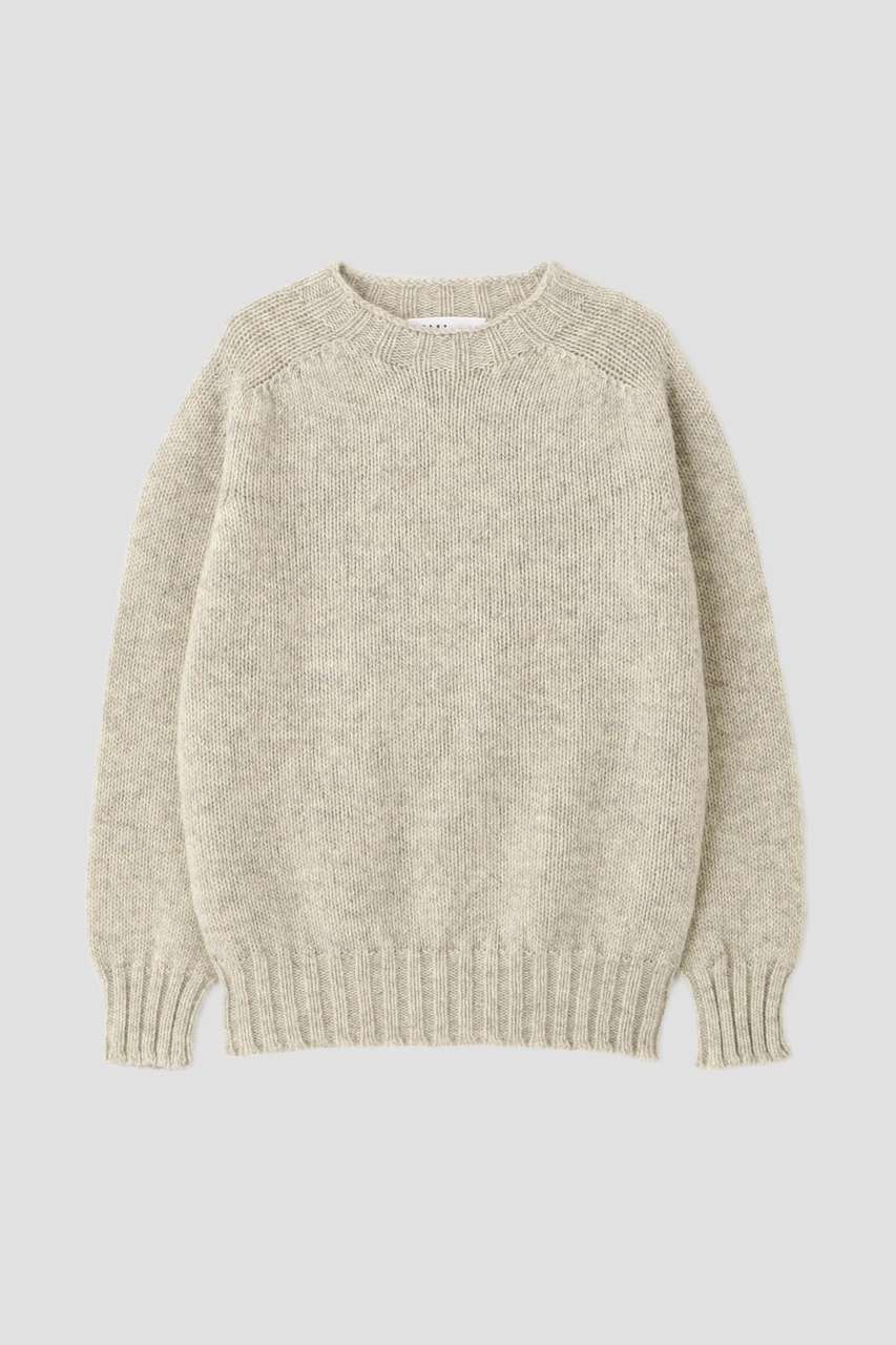 マーガレット ハウエル 毛 ウール リブ ニット セーター トップス ベージュ MARGARET HOWELL（マーガレットハウエル）の「NATURAL WOOL（ニット