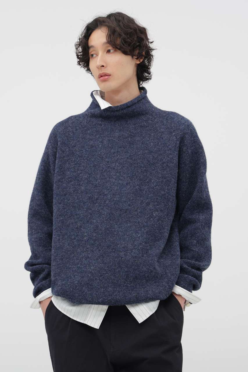 マーガレット・ハウエル メン/MARGARET HOWELL MENのDRY WOOL KNITWEAR(ブルー/5965260551)