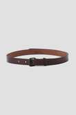ROLLER BUCKLE  LEATHER BELT