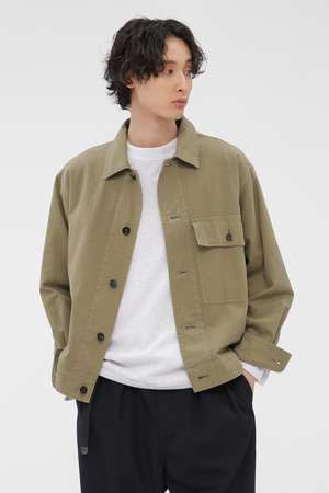 マーガレット・ハウエル メン/MARGARET HOWELL MENのBELGIAN LINEN COTTON PLAINWEAVE BLOUSON(110800/110802)