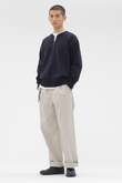 WASHED CHINO COTTON TROUSERS