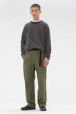 CRISP COTTON CHAMBRAY TROUSERS