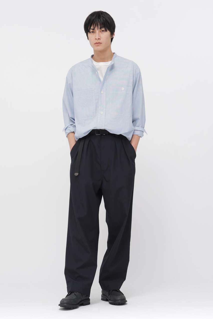 マーガレット・ハウエル メン/MARGARET HOWELL MENのUNIFORM WOOL POLYESTER TROUSERS(ネイビー/5966140207)