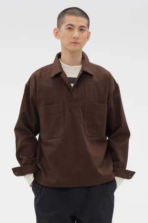 マーガレット・ハウエル メン/MARGARET HOWELL MENのWORK COTTON DRILL SHIRT(110400/110403)