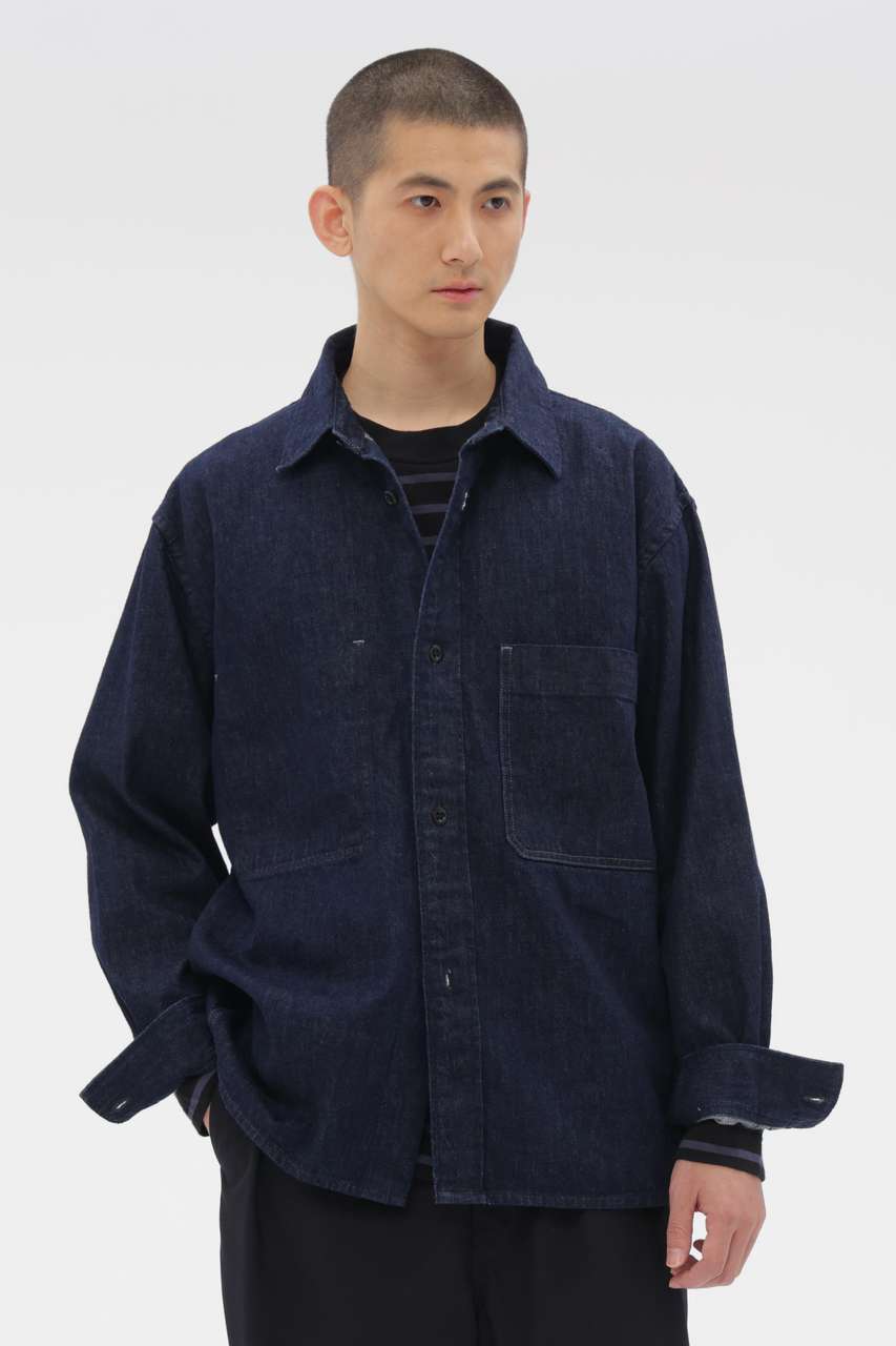 マーガレット・ハウエル メン/MARGARET HOWELL MENのCANTON LIGHT DENIM SHIRT(ブルー/5966150203)