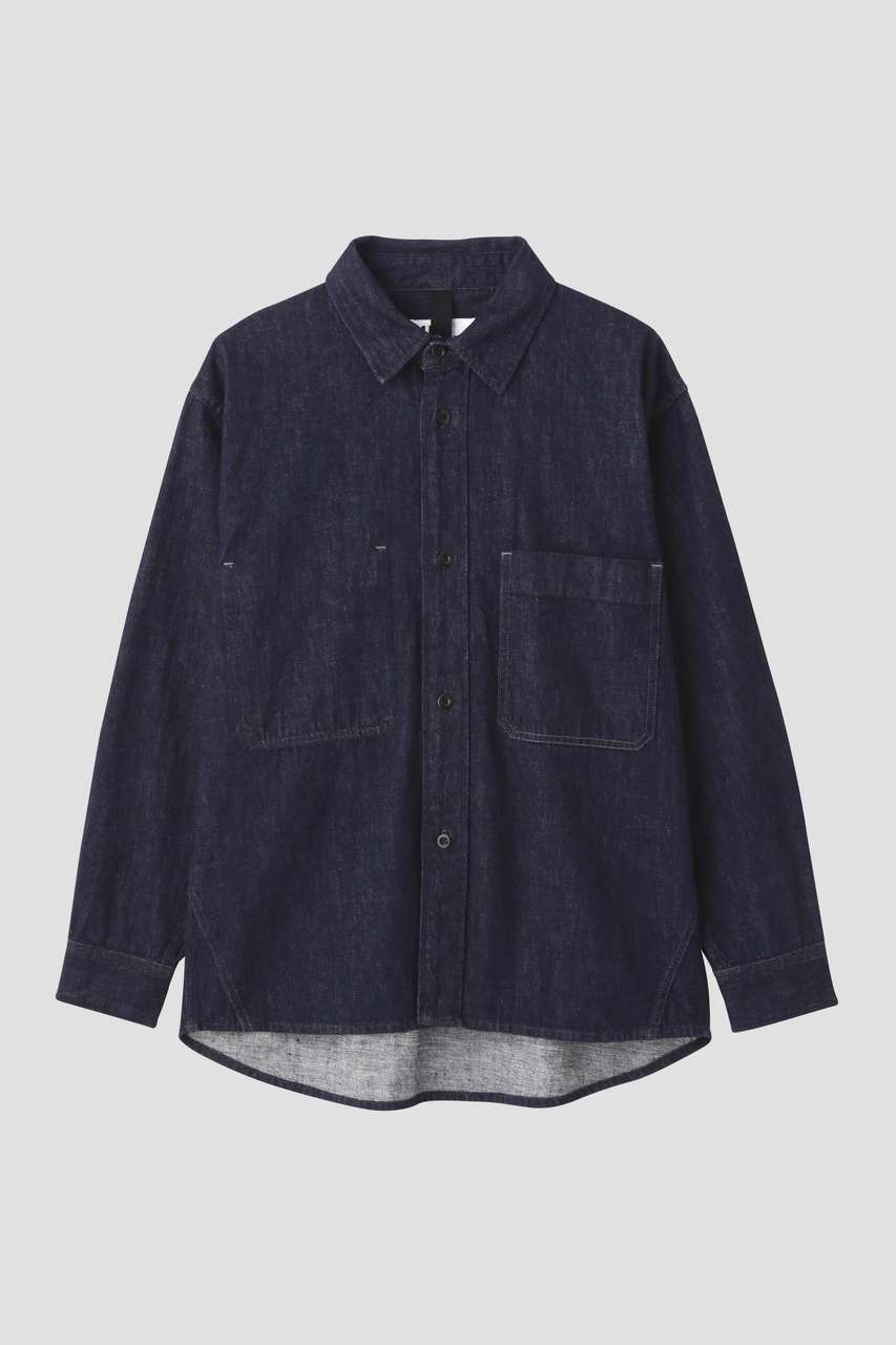 マーガレットハウエル デニムシャツ ブラウス 長袖 プルオーバー 3 紺 MARGARET HOWELL MEN(マーガレット・ハウエル メン)｜CANTON LIGHT