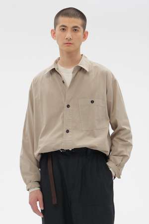 マーガレット・ハウエル メン/MARGARET HOWELL MENのGARMENT DYE COTTON SHIRTING SHIRT(110400/110403)