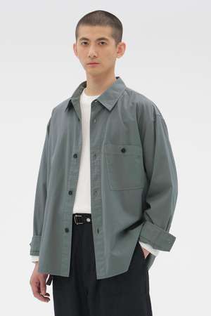 マーガレット・ハウエル メン/MARGARET HOWELL MENのGARMENT DYE COTTON SHIRTING SHIRT(110400/110403)