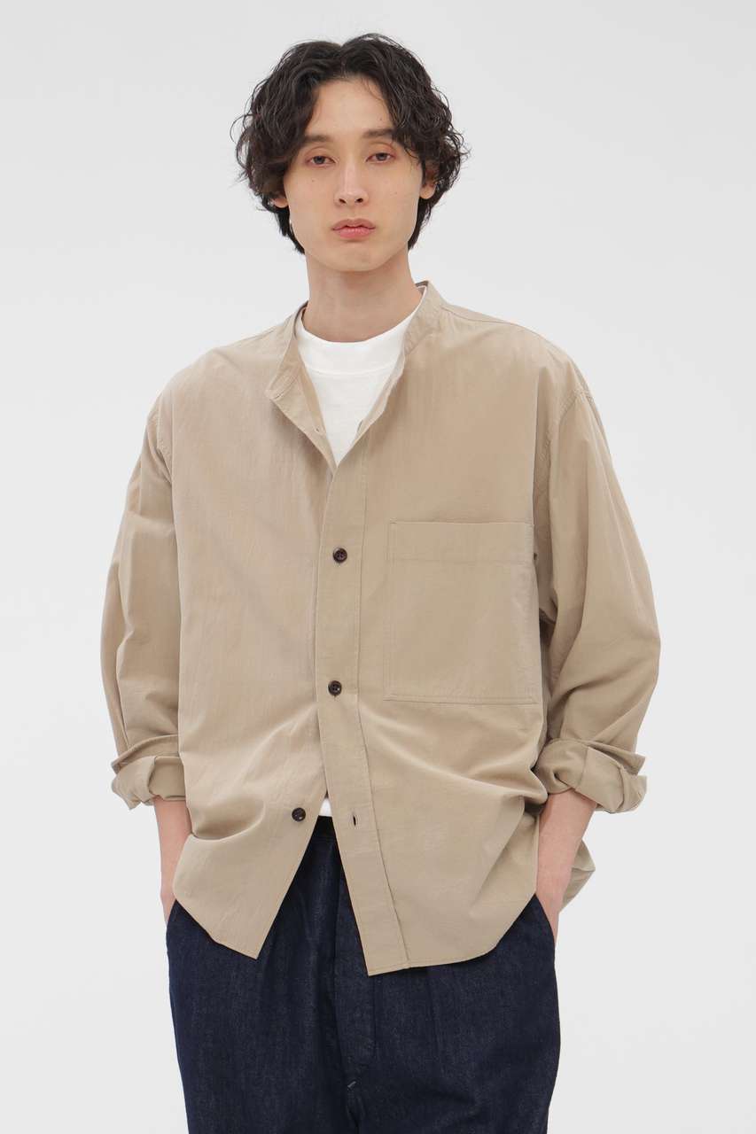 マーガレット・ハウエル メン/MARGARET HOWELL MENのWASHED DRY COTTON LINEN SHIRT(ベージュ/5966150208)