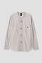 WORN COTTON HAIRLINE STRIPE SHIRT マーガレット・ハウエル メン/MARGARET HOWELL MEN