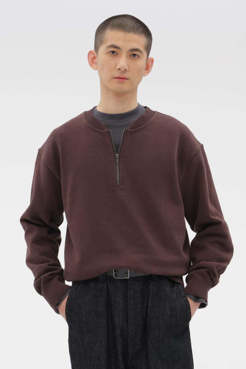 マーガレット・ハウエル メン/MARGARET HOWELL MENのDENSE ECO PLATED COTTON KNITWEAR(ブラウン/5966160202)