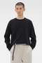FINE COTTON RIB JERSEY TOP マーガレット・ハウエル メン/MARGARET HOWELL MEN ブラック