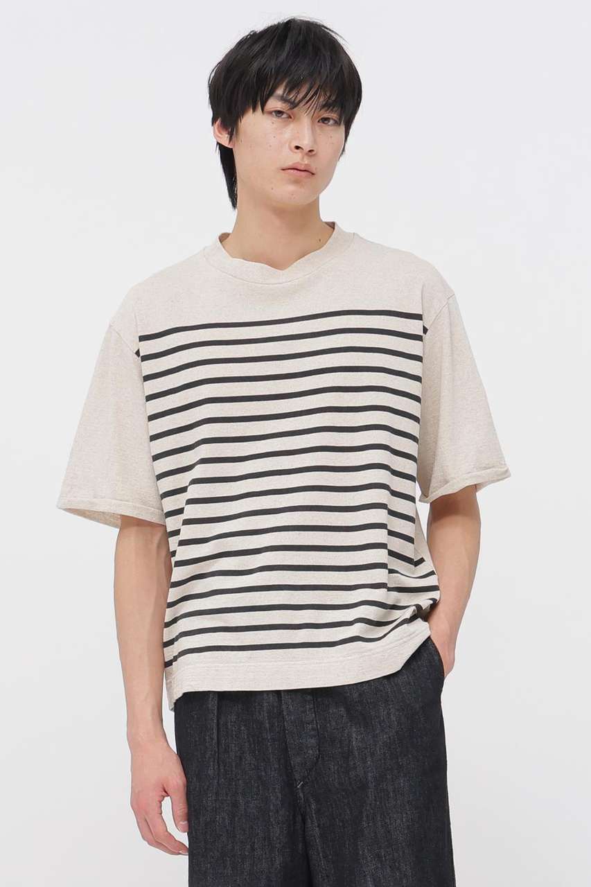 マーガレット・ハウエル メン/MARGARET HOWELL MENのBELGIAN LINEN COTTON JERSEY TOP(ベージュ/5966166209)