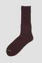 RECYCLED COTTON RIB SOCKS マーガレット・ハウエル メン/MARGARET HOWELL MEN ブラウン