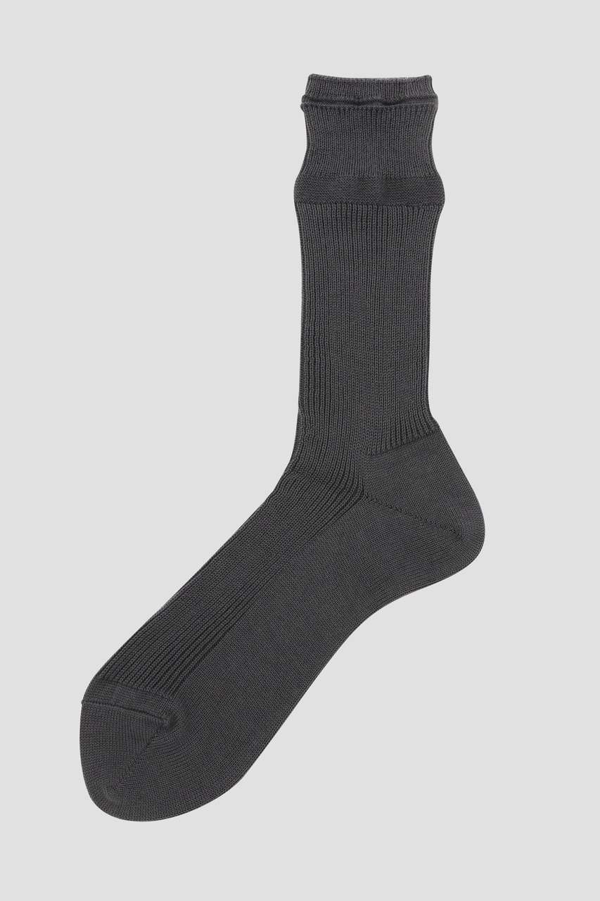 マーガレット・ハウエル メン/MARGARET HOWELL MENのFINE COTTON RIB SOCKS(グレー/5966179203)