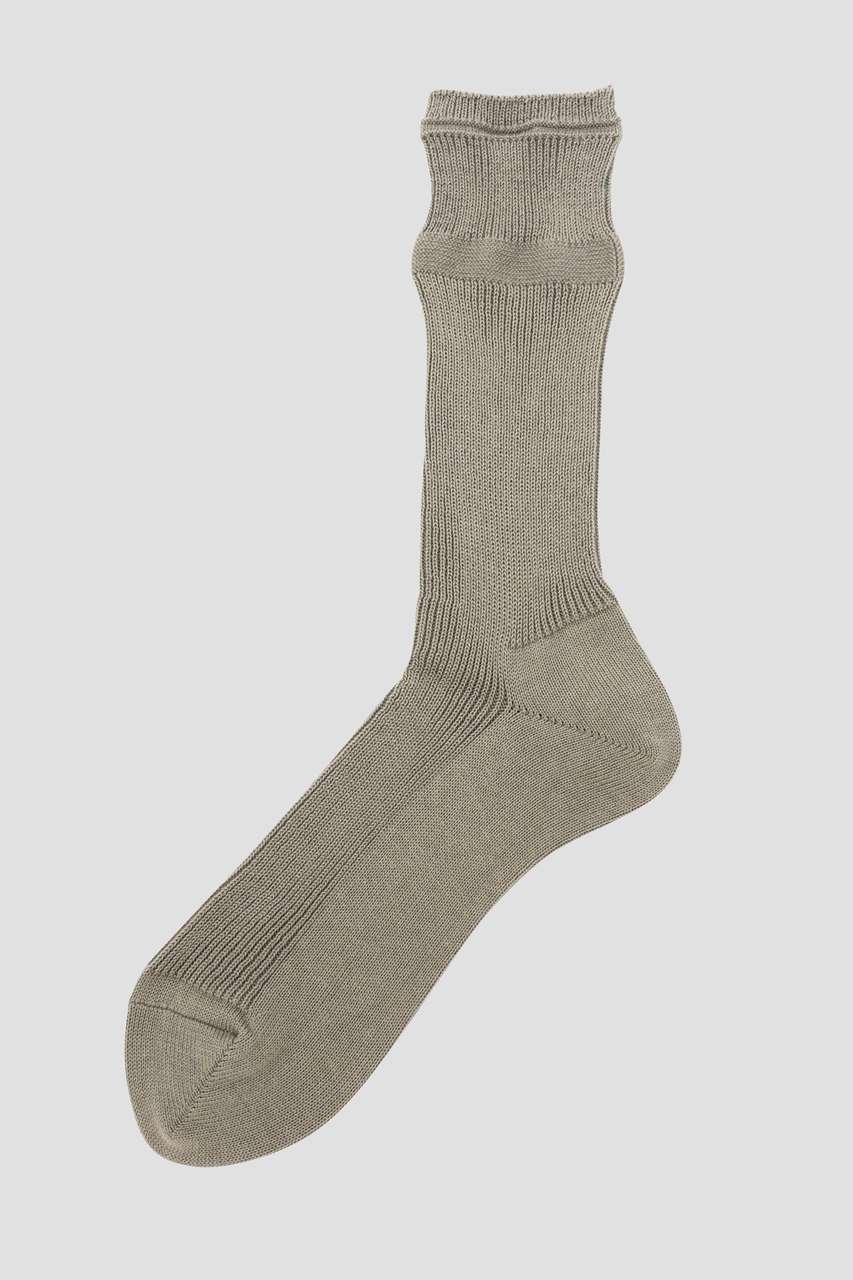 マーガレット・ハウエル メン/MARGARET HOWELL MENのFINE COTTON RIB SOCKS(ベージュ/5966179203)
