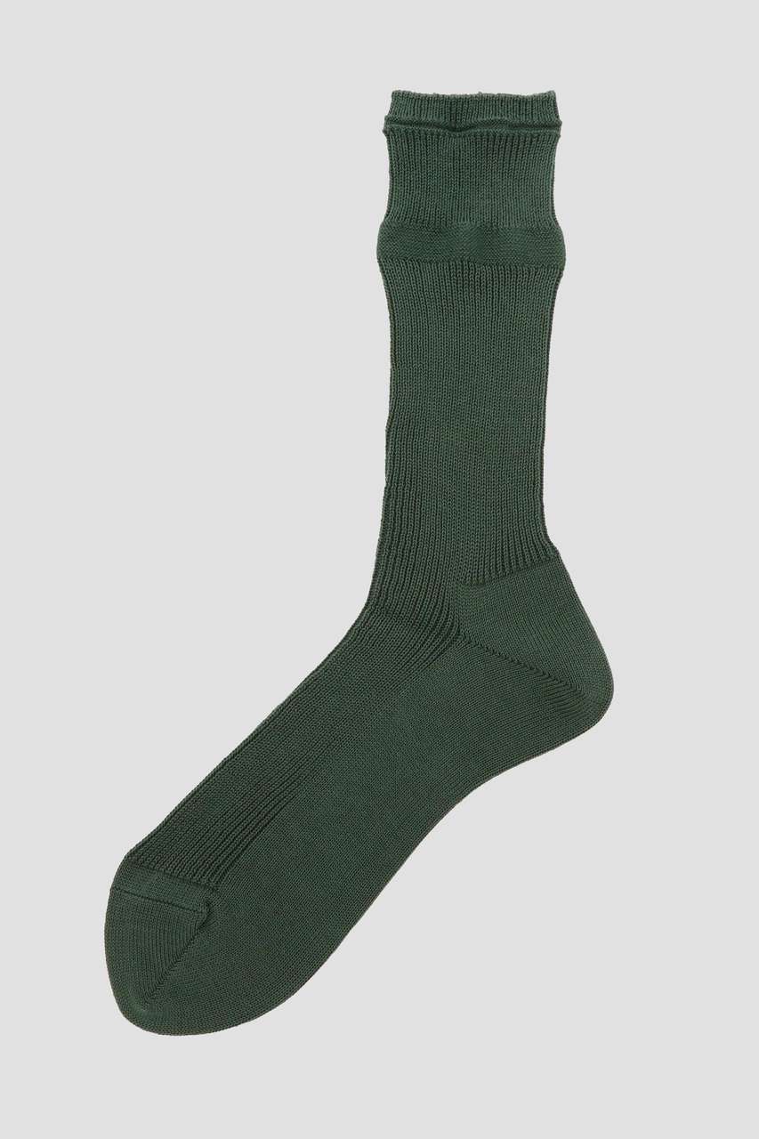 マーガレット・ハウエル メン/MARGARET HOWELL MENのFINE COTTON RIB SOCKS(グリーン/5966179203)