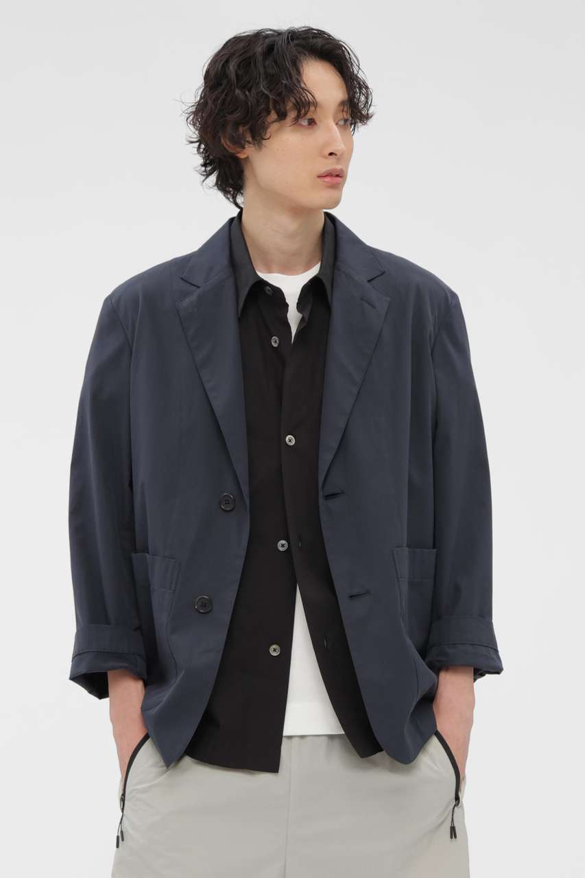 マーガレット・ハウエル メン/MARGARET HOWELL MENのFINE COTTON PLAINWEAVE JACKET(ネイビー/5796120205)