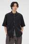 COTTON BLEND SHIRTING SHIRT マーガレット・ハウエル メン/MARGARET HOWELL MEN ブラック