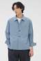 HIGHDENSE COTTON POPLIN SHIRT マーガレット・ハウエル メン/MARGARET HOWELL MEN ブルー
