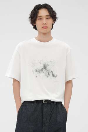 マーガレット・ハウエル メン/MARGARET HOWELL MENのLANDSCAPE PRINT COTTON JERSEY TOP(110100/110102)