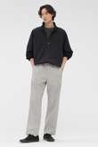 FADED LINEN COTTON PLAINWEAVE TROUSERS