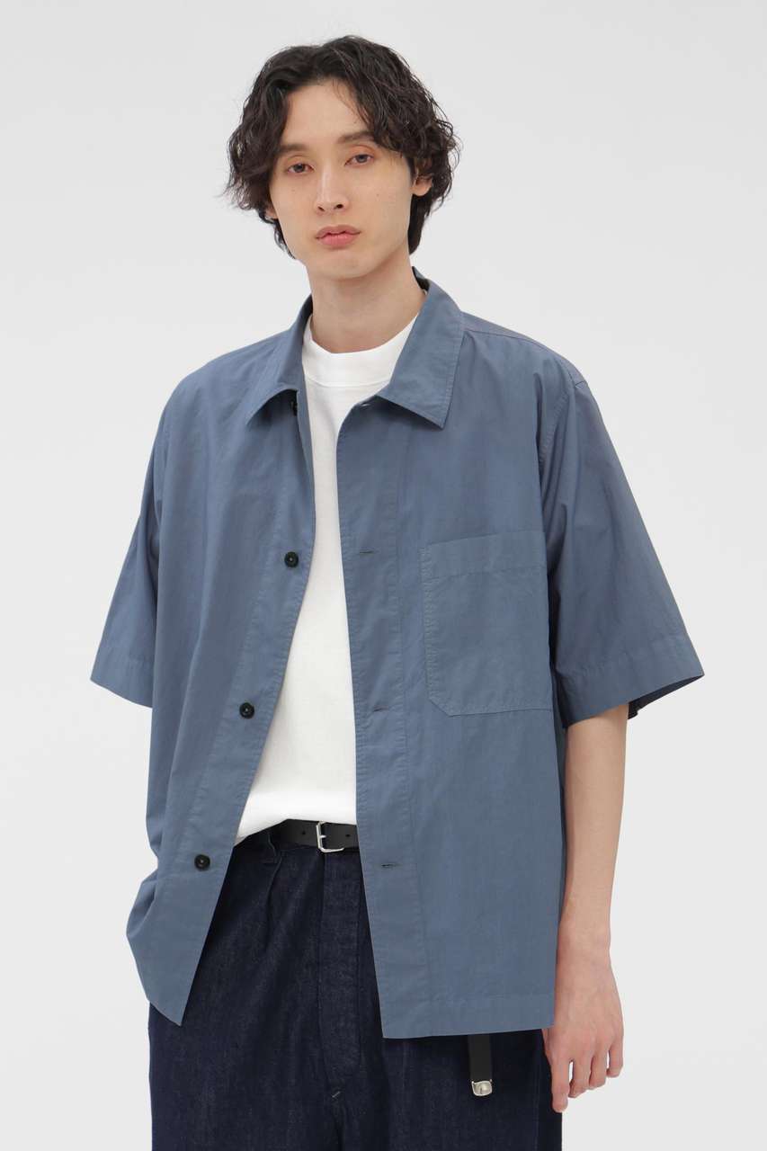 マーガレット・ハウエル メン/MARGARET HOWELL MENのCOTTON RAMIE POPLIN SHIRT(ブルー/5966150213)