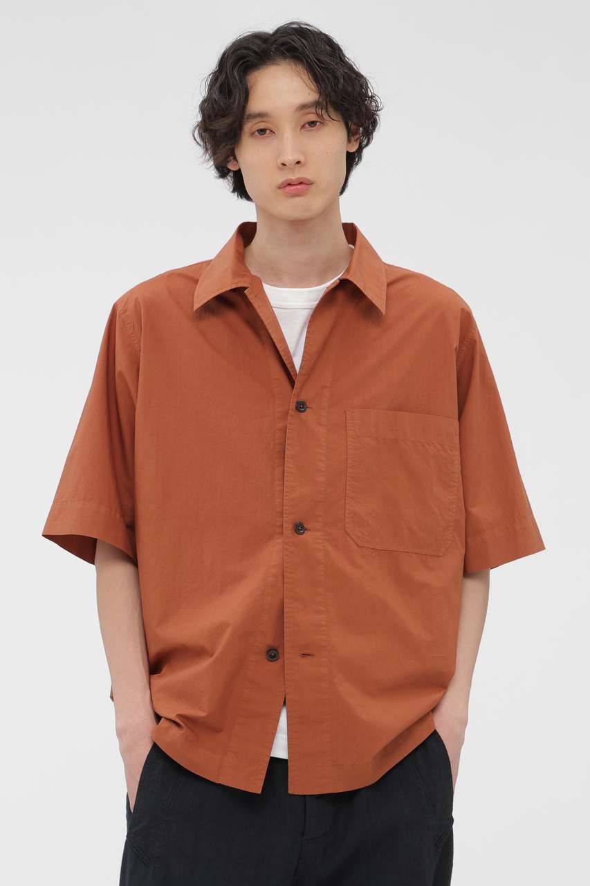 マーガレット・ハウエル メン/MARGARET HOWELL MENのCOTTON RAMIE POPLIN SHIRT(オレンジ/5966150213)