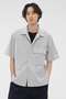 GARMENT DYED FINE COTTON OXFORD SHIRT マーガレット・ハウエル メン/MARGARET HOWELL MEN グレー