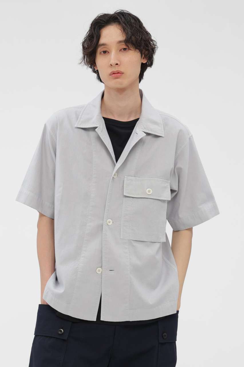 マーガレット・ハウエル メン/MARGARET HOWELL MENのGARMENT DYED FINE COTTON OXFORD SHIRT(グレー/5966150214)