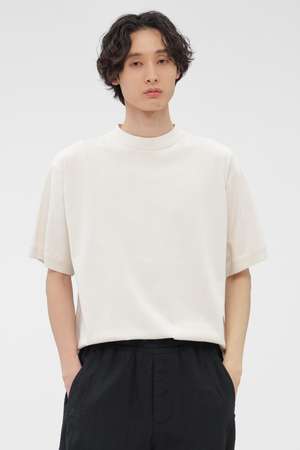 マーガレット・ハウエル メン/MARGARET HOWELL MENのGARMENT DYED TOUGH COTTON LINEN JERSEY TOP(110100/110102)