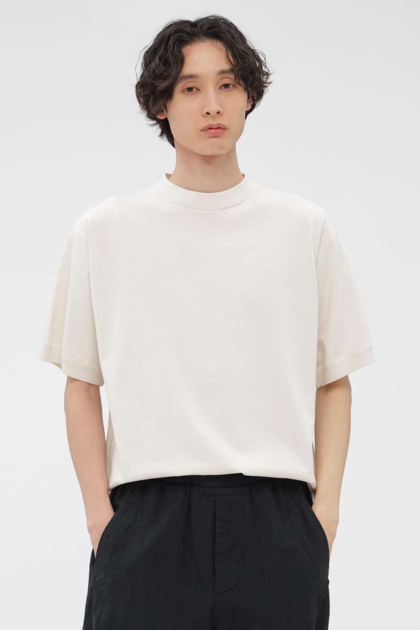 マーガレット・ハウエル メン/MARGARET HOWELL MENのGARMENT DYED TOUGH COTTON LINEN JERSEY TOP(ホワイト/5966166211)
