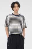 COTTON LINEN STRIPE JERSEY TOP