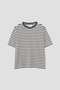 COTTON LINEN STRIPE JERSEY TOP マーガレット・ハウエル メン/MARGARET HOWELL MEN