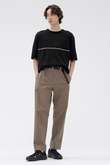 MATT COTTON SILK POPLIN TROUSERS