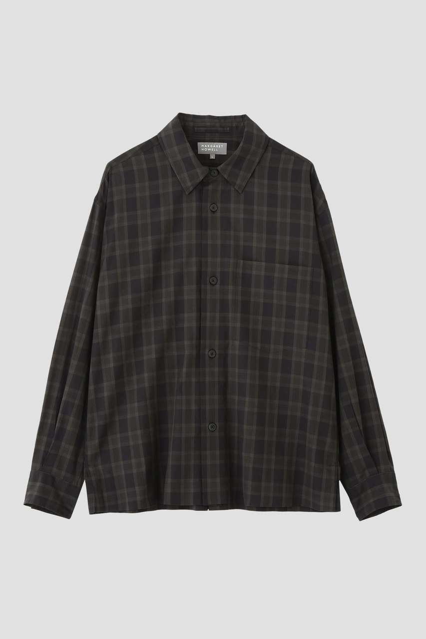 マーガレットハウエル 22SS COTTON LINEN CHECK シャツ LARGE CHECK LINEN - SELECT EYE COMPANY：セレクトアイ カンパニー
