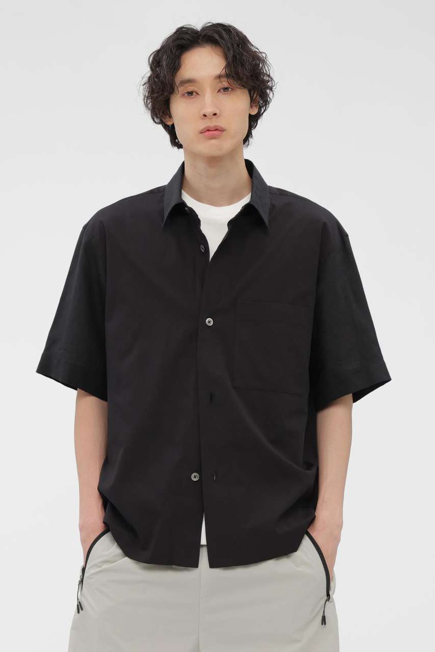 マーガレット・ハウエル メン/MARGARET HOWELL MENの【予約販売】FINE COTTON PIQUE SHIRTING SHIRT(ブラック/5796150221)