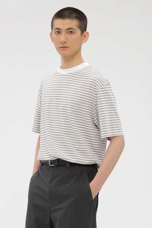 マーガレット・ハウエル メン/MARGARET HOWELL MENの【予約販売】COTTON LINEN STRIPE TOP(110100/110102)