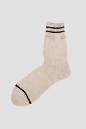 マーガレット・ハウエル メン/MARGARET HOWELL MENの【予約販売】LINEN RIB STRIPE SOCKS(140700/140701)