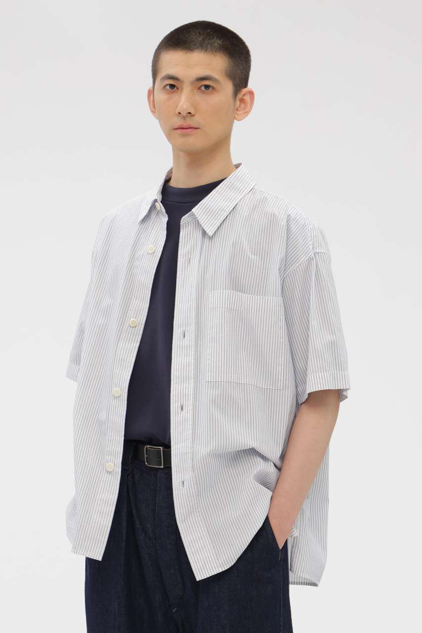 マーガレット・ハウエル メン/MARGARET HOWELL MENの【予約販売】YARN DYED COTTON VOILE SHIRT(ブルー/5966150217)